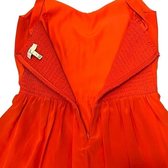 Joie Latelle Silk Mini Dress. Revolve. Sweetheart Sleeveless Mayan Red Sz S #927 - Picture 5 of 9